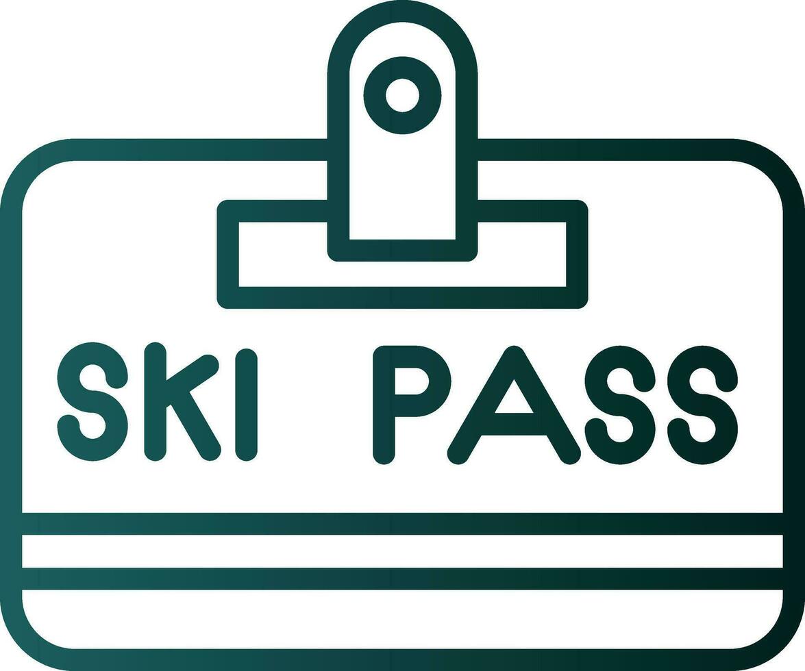 Ski pass Vector Icon Design