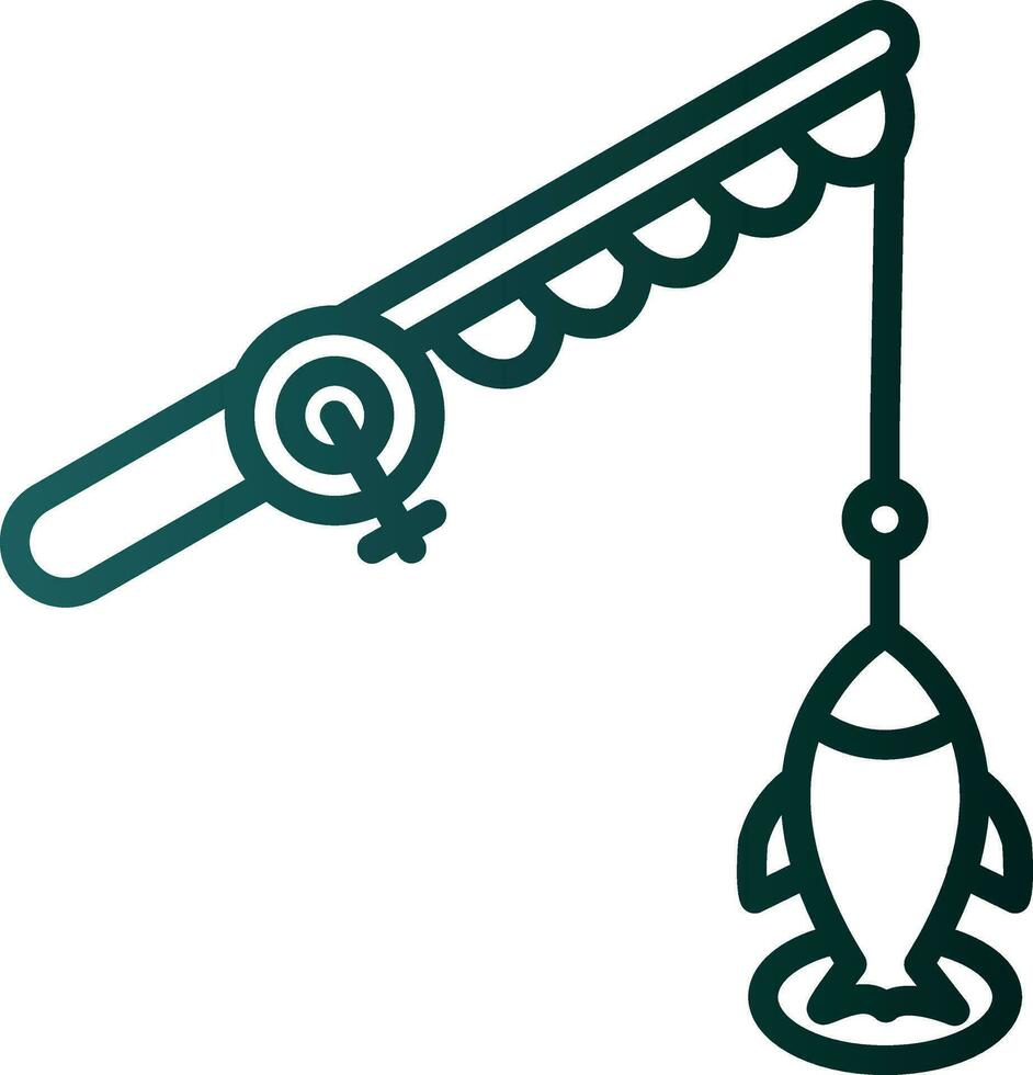 Ice fishing Vector Icon Design