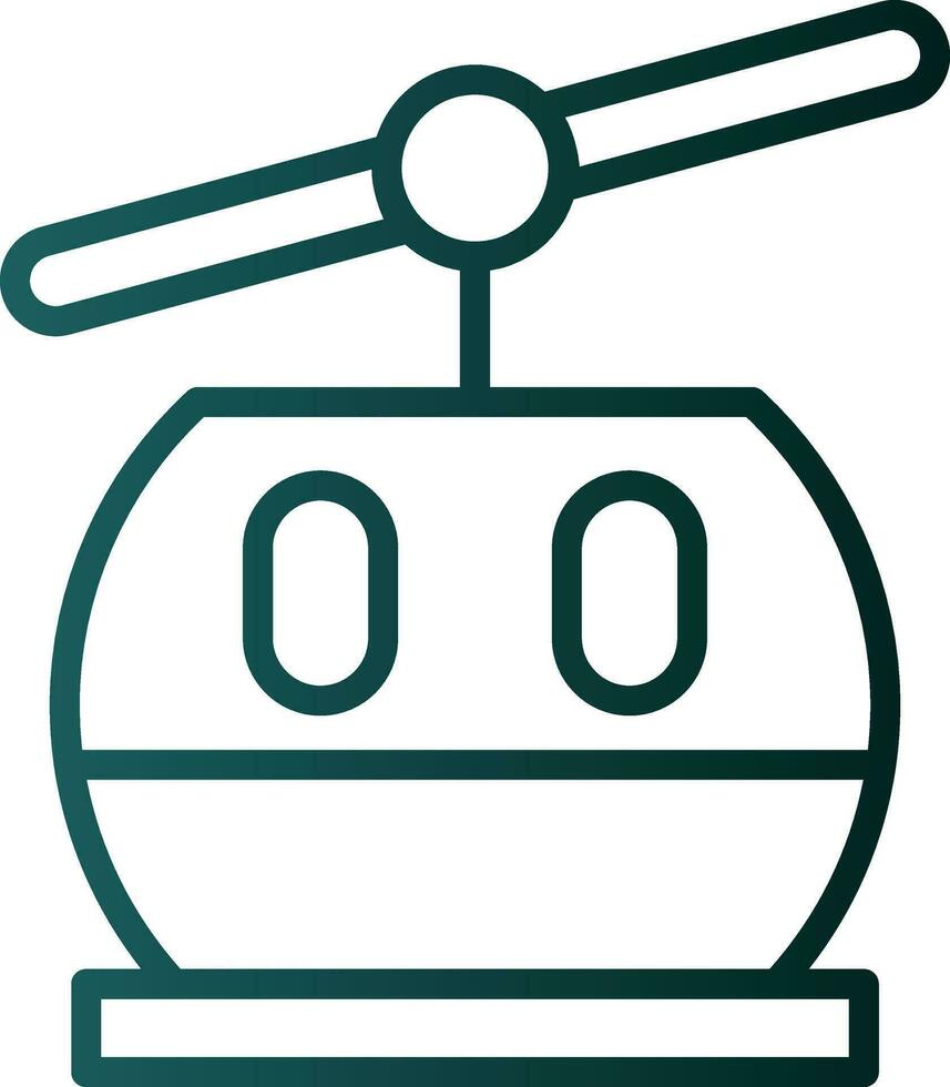 Ski lift Vector Icon Design