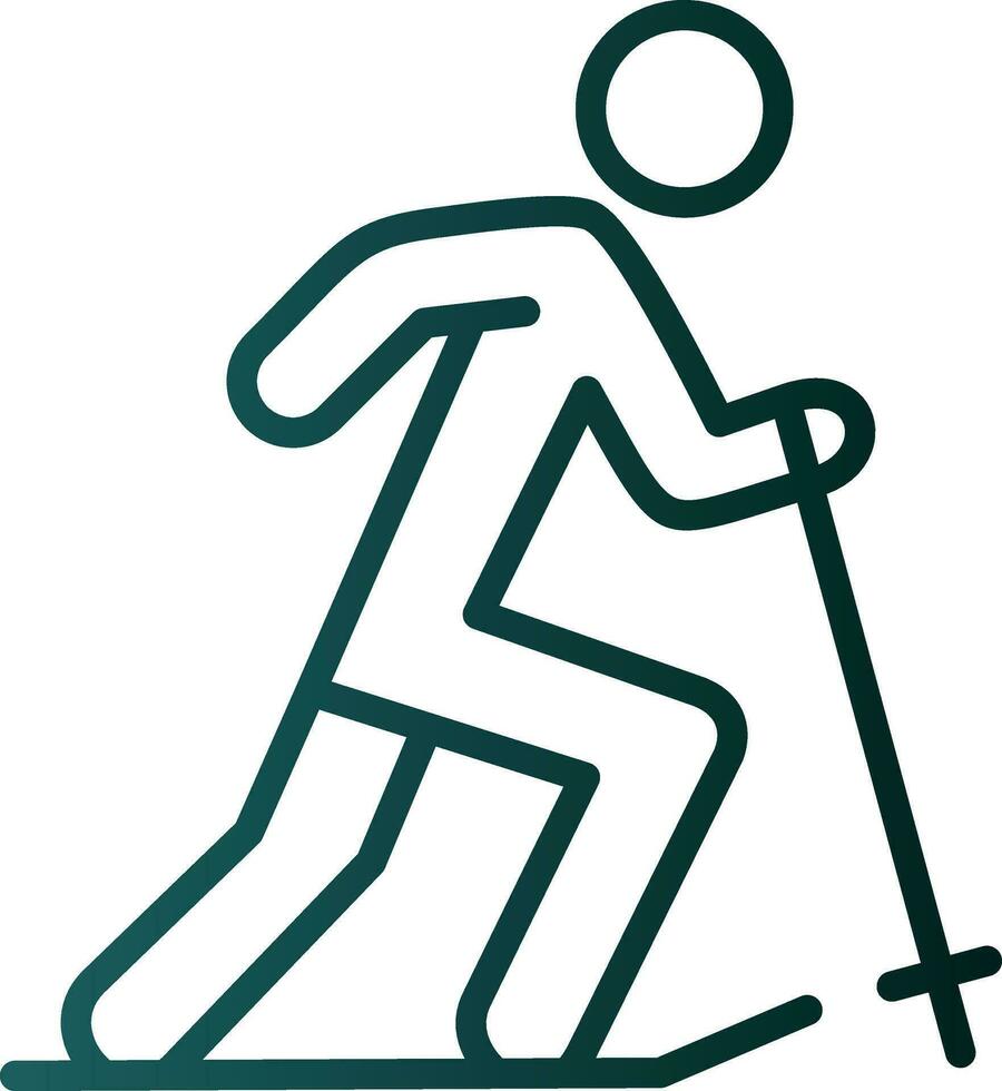 Skier Vector Icon Design