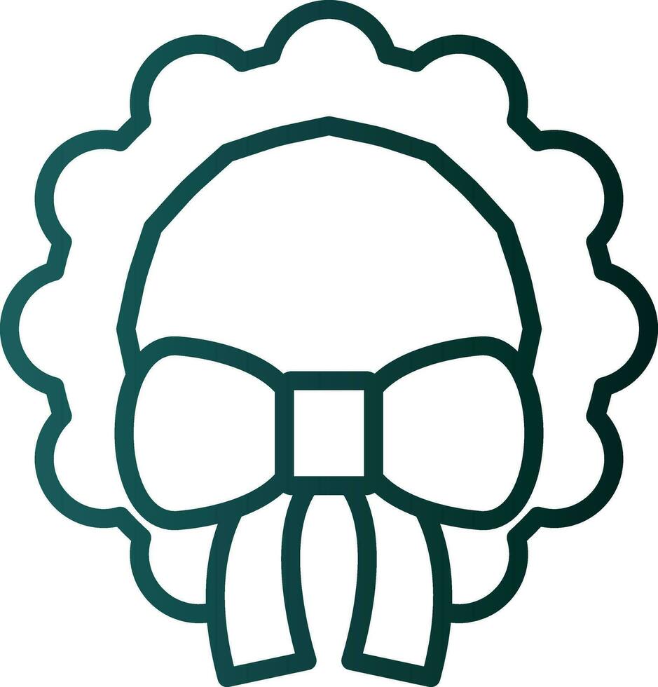 Christmas wreath Vector Icon Design