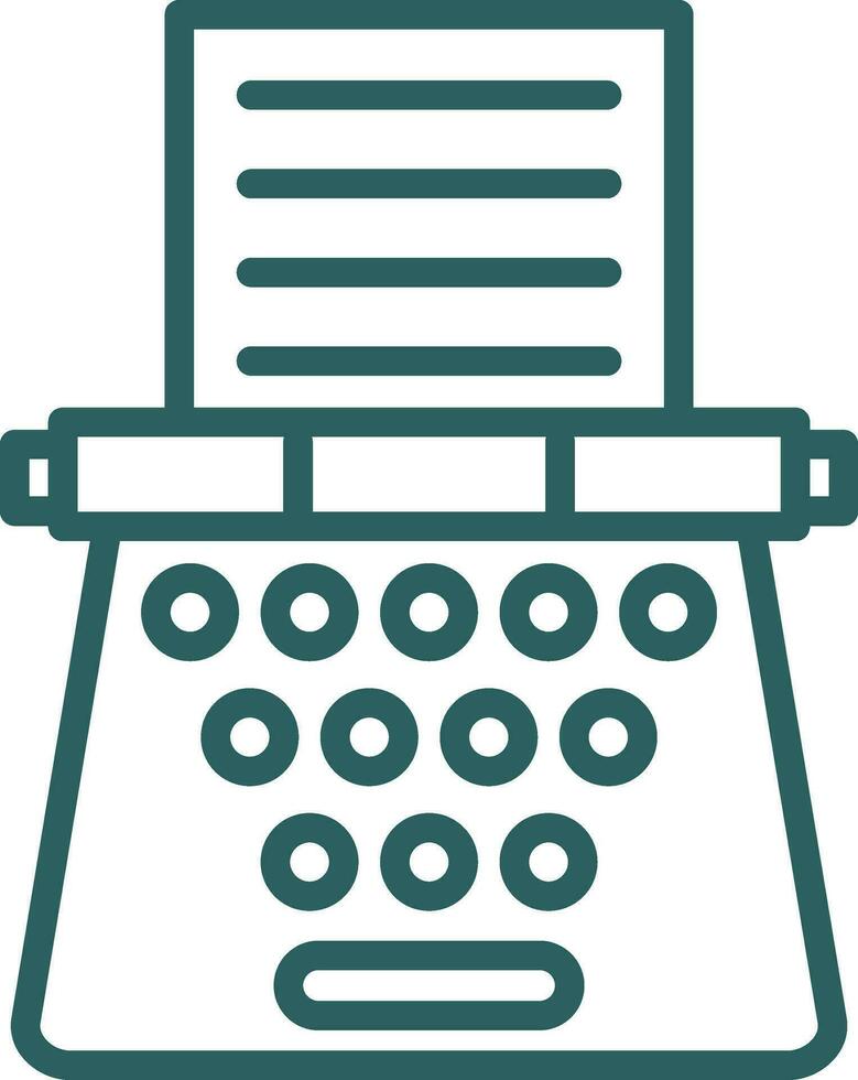 diseño de icono de vector de máquina de escribir