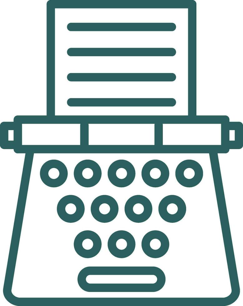 Typewriter Vector Icon Design