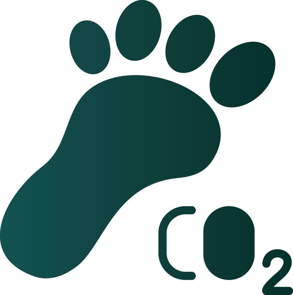 Carbon footprint Vector Icon Design