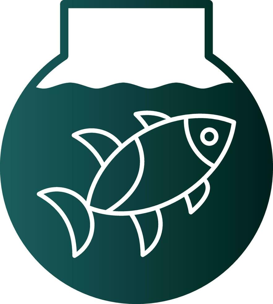 Fish bowl Vector Icon Design