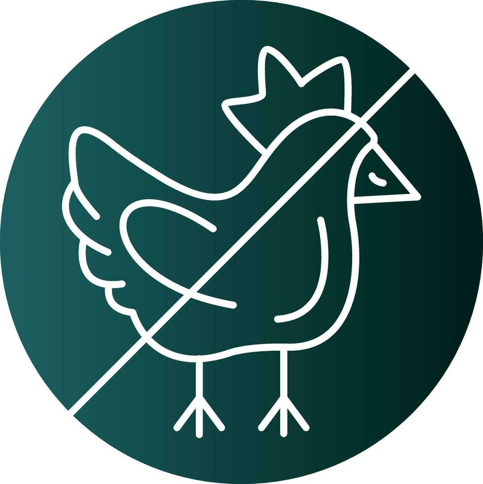 No chicken Vector Icon Design