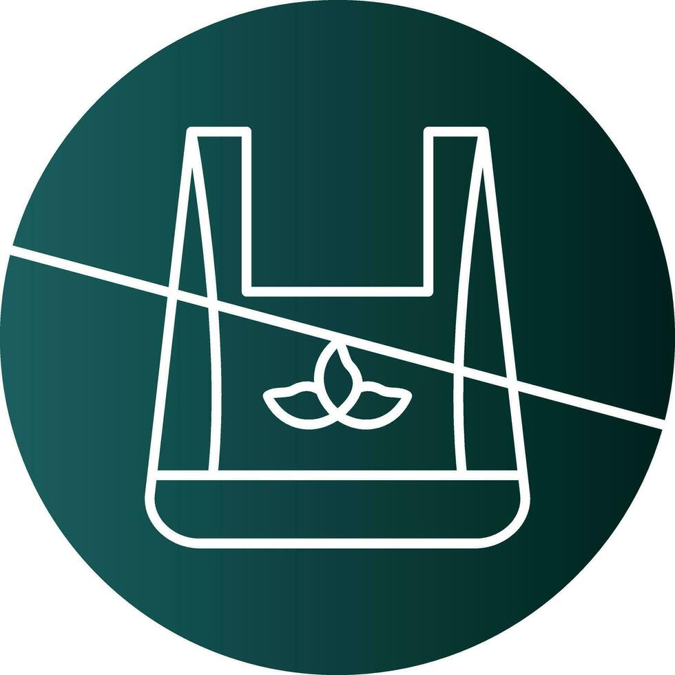 No plastic bags Vector Icon Design
