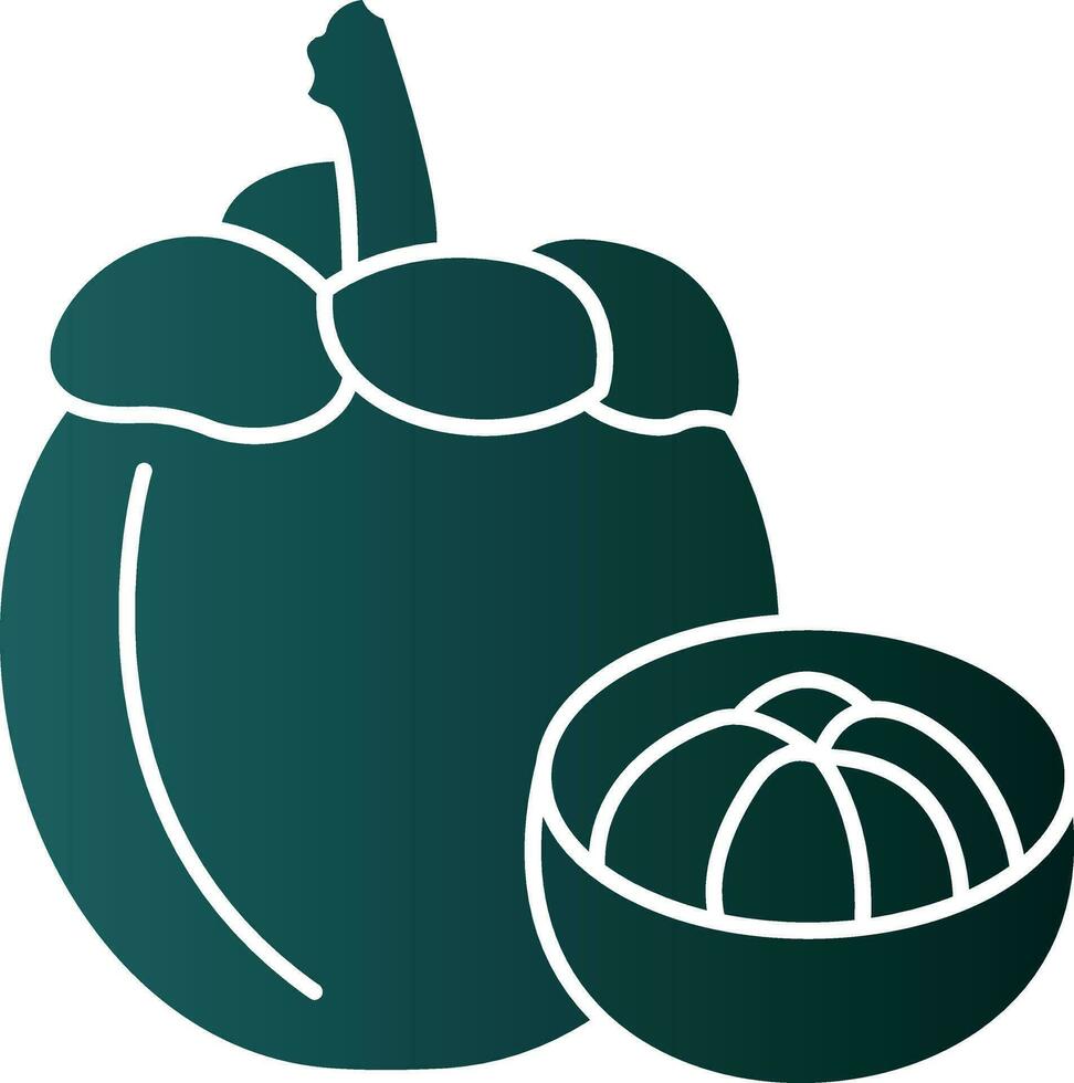 Mangosteen Vector Icon Design