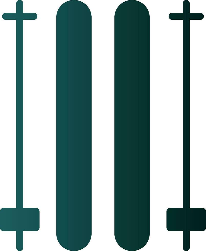 Ski poles Vector Icon Design