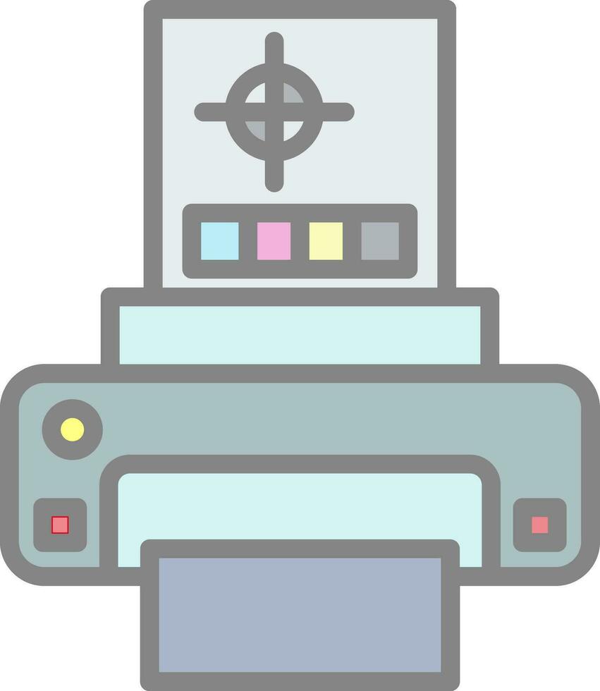 impresión prueba vector icono diseño