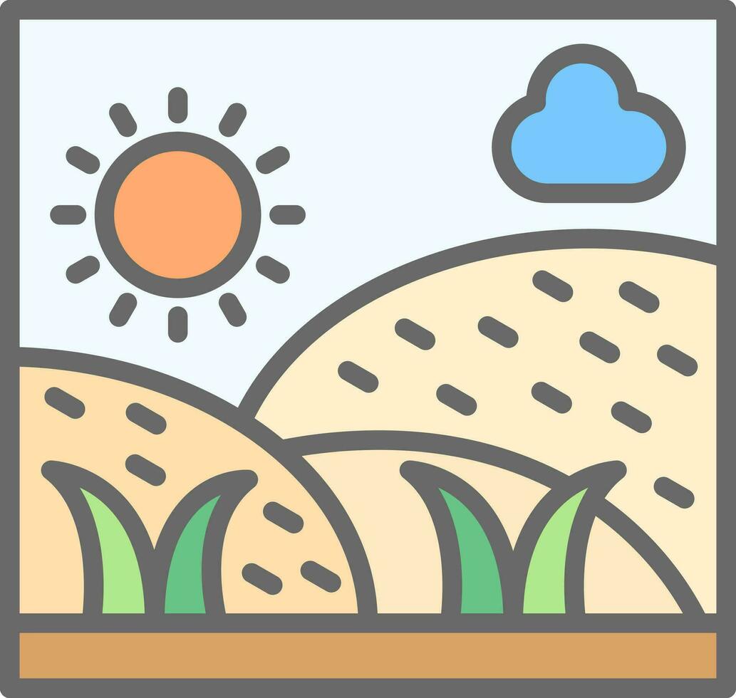 Grassland Vector Icon Design