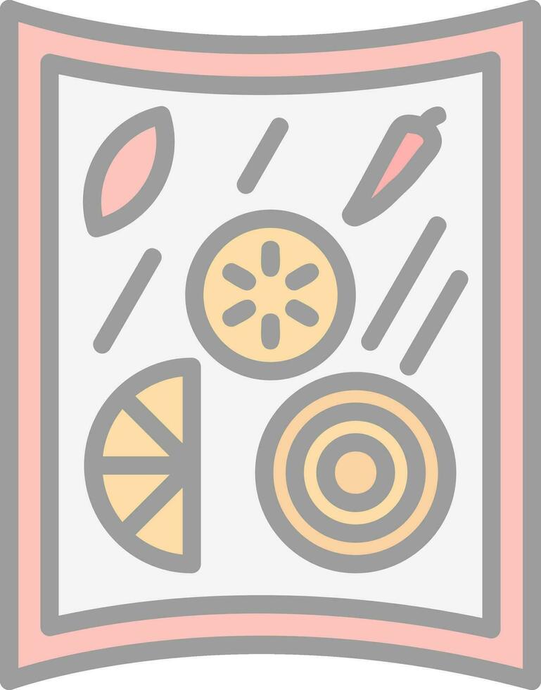 Papaya salad Vector Icon Design