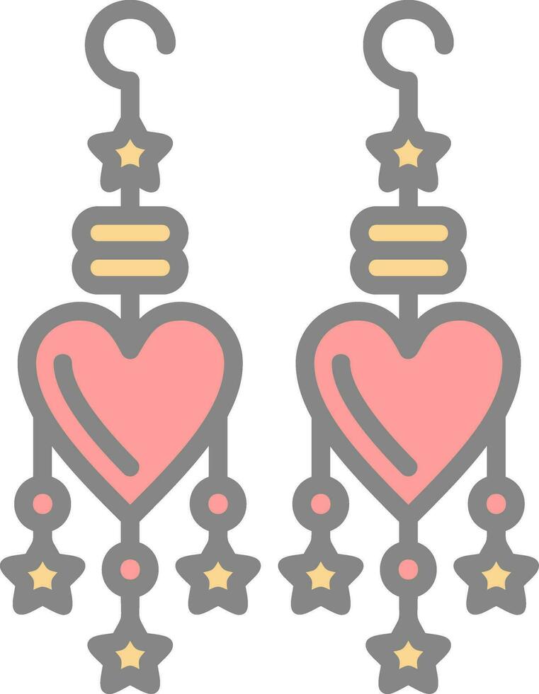 Earrings Vector Icon Design