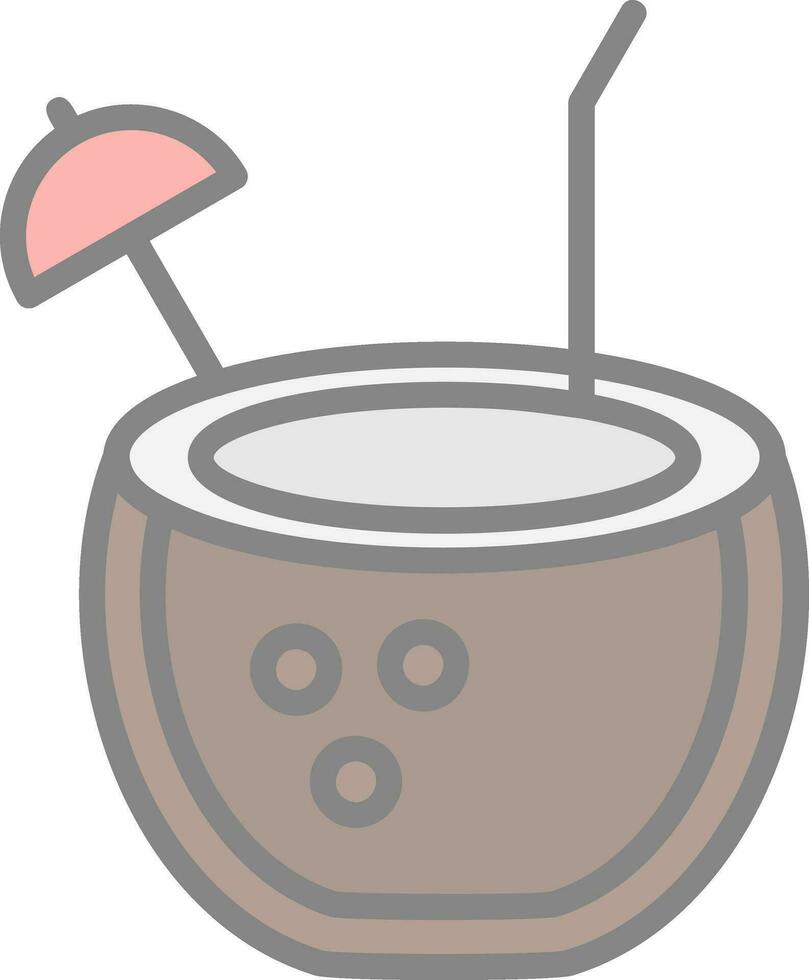 Coconut drink Vector Icon Design