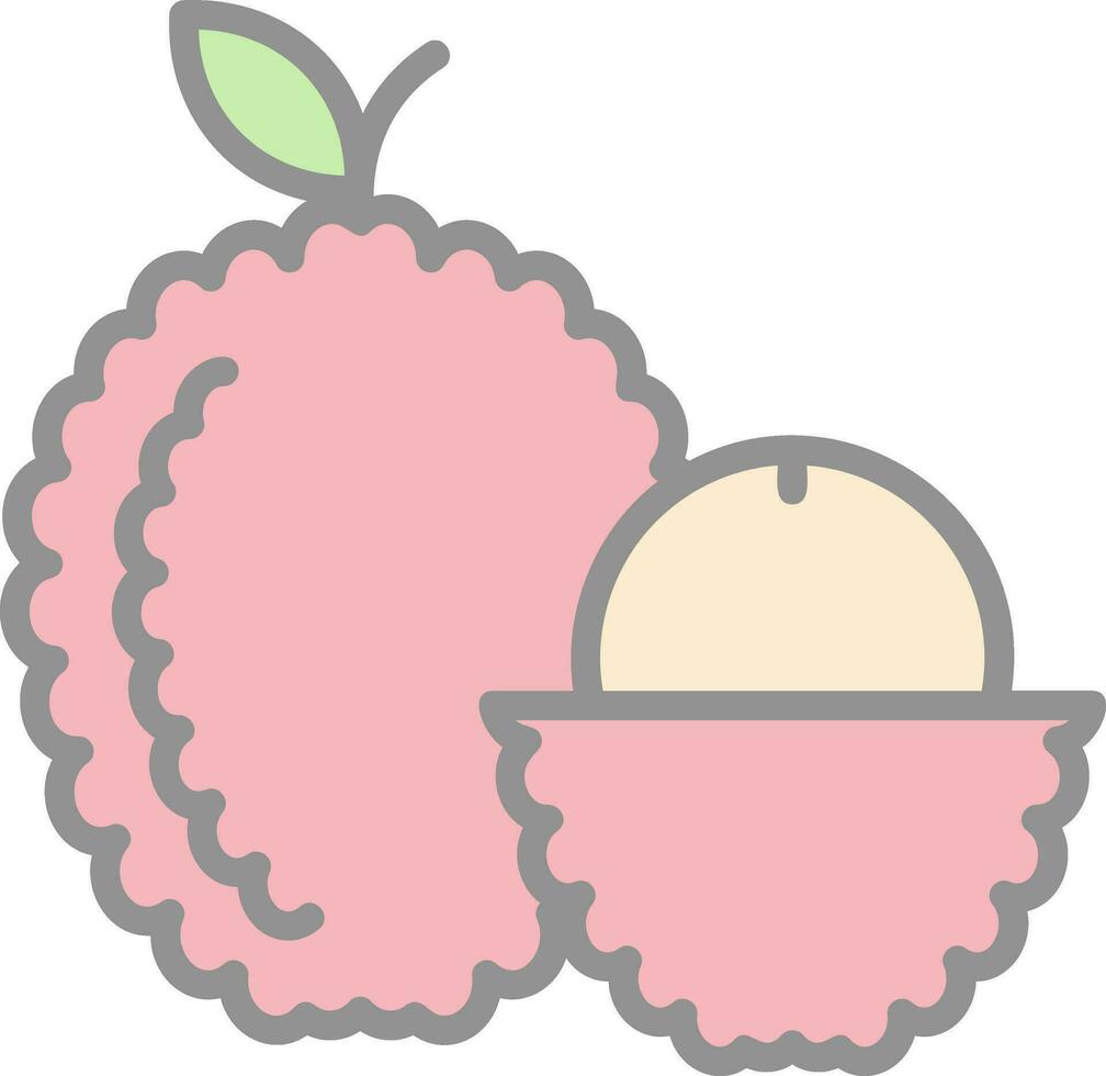 Lychee Vector Icon Design