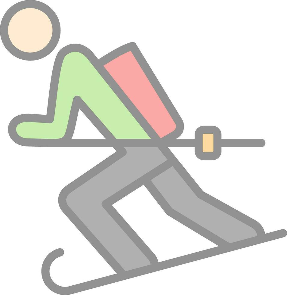 esquís vector icono diseño
