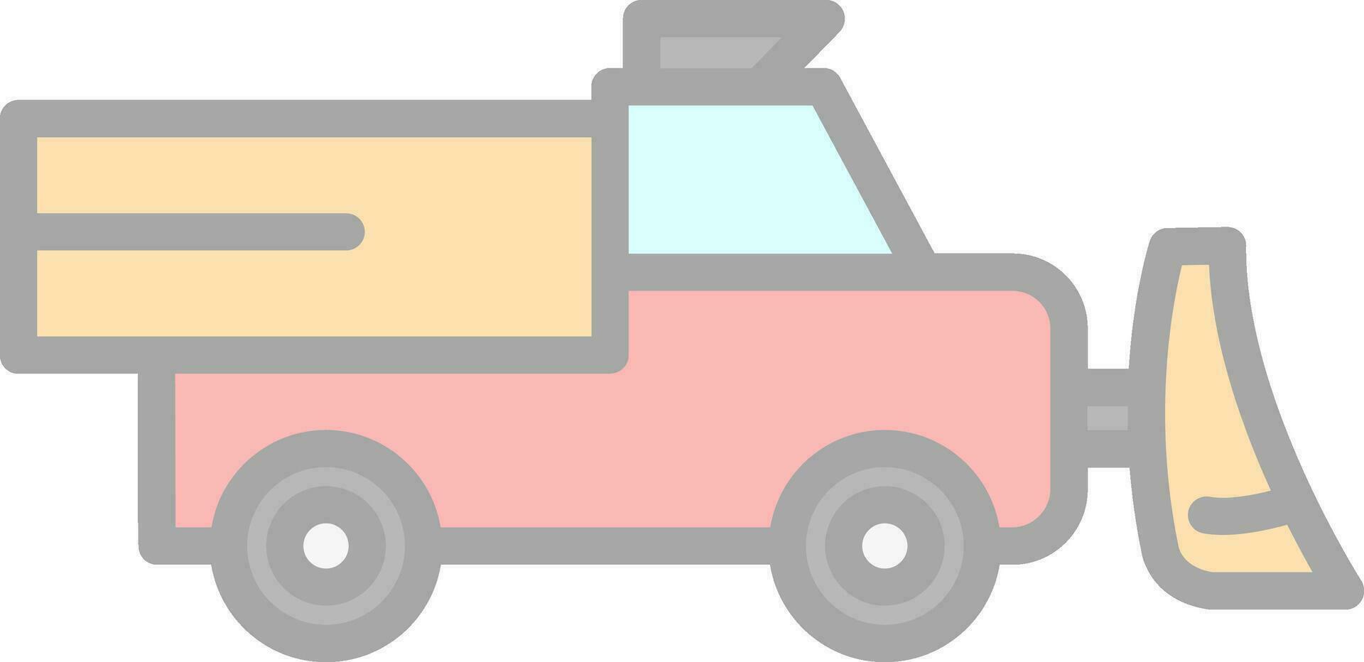 Snowplow Vector Icon Design