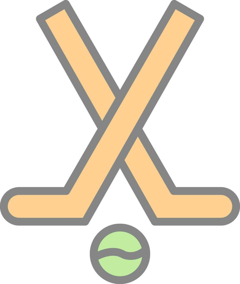 diseño de icono de vector de palo de hockey