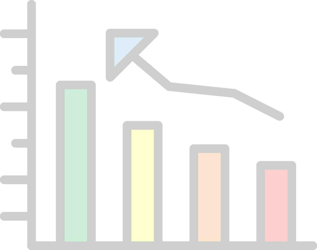 Bar graph Vector Icon Design