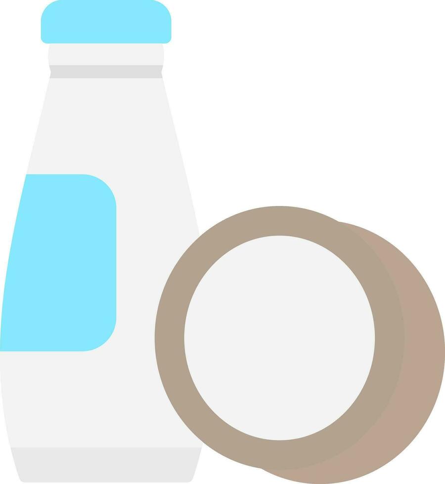 Coconut milk Vector Icon Design