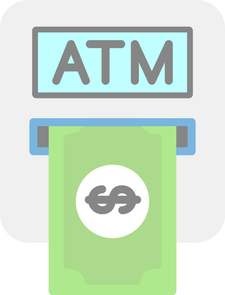 Atm machine Vector Icon Design
