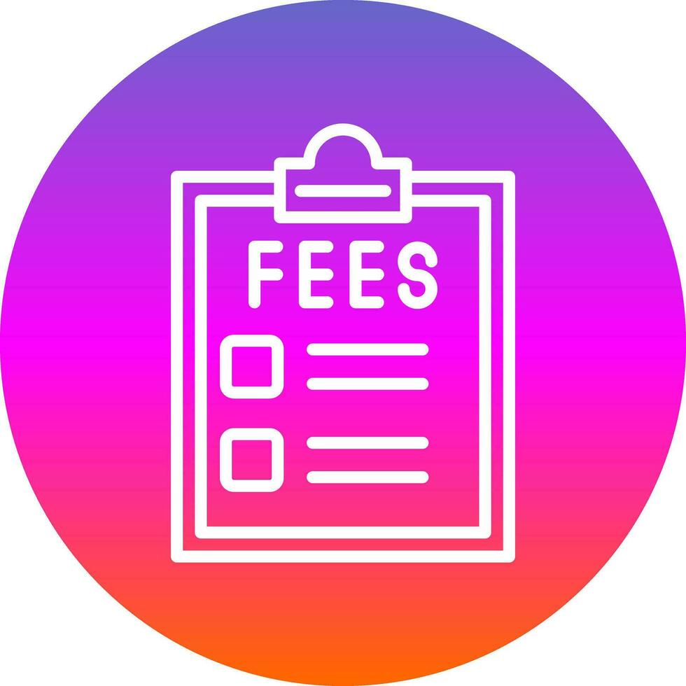 Fees Vector Icon Design