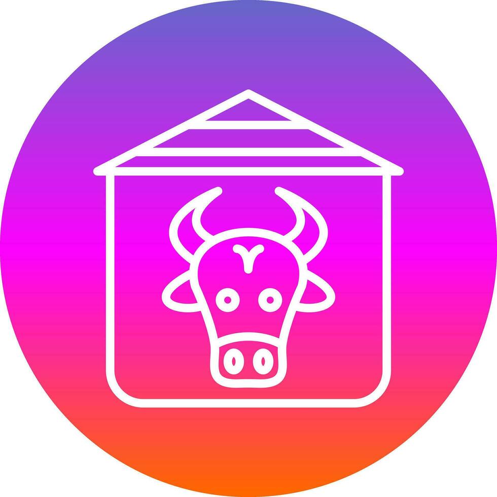 Cowshed Vector Icon Design