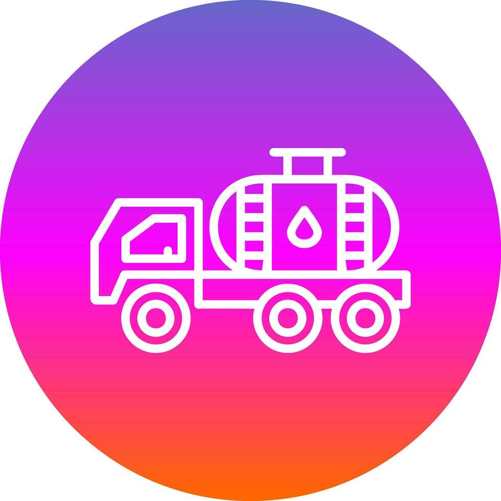 Oil tanker Vector Icon Design