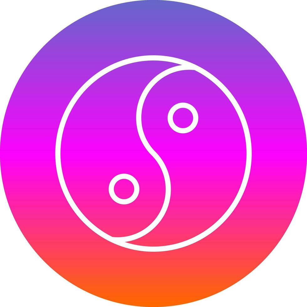 Yin yang Vector Icon Design