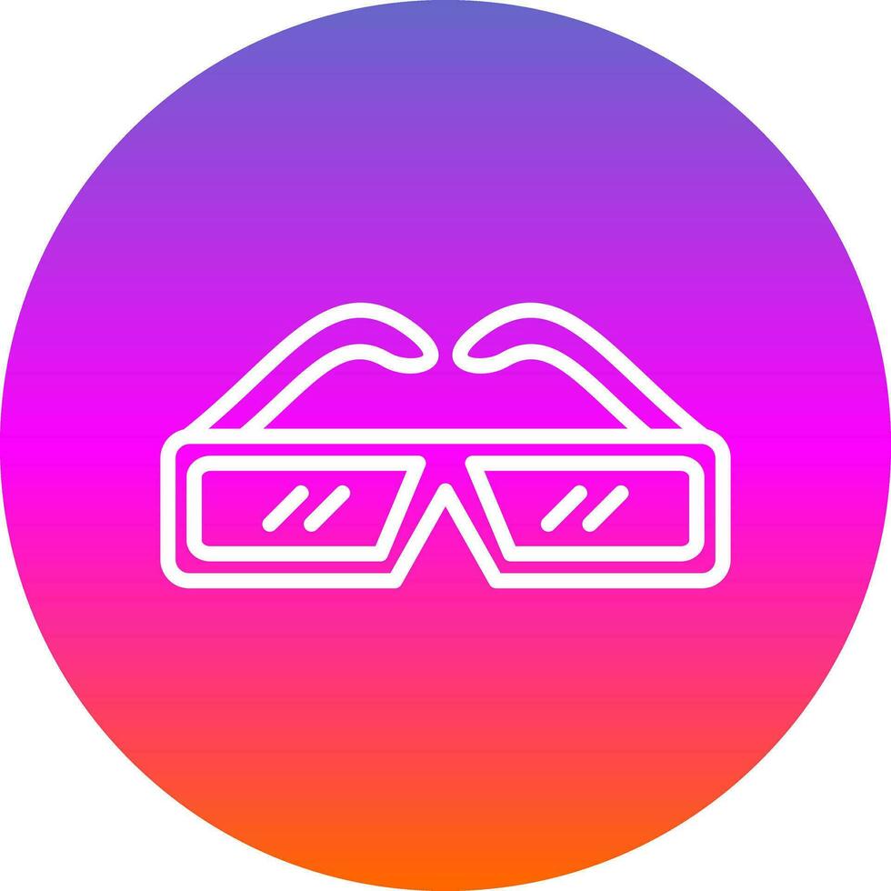 3d glasses Vector Icon Design