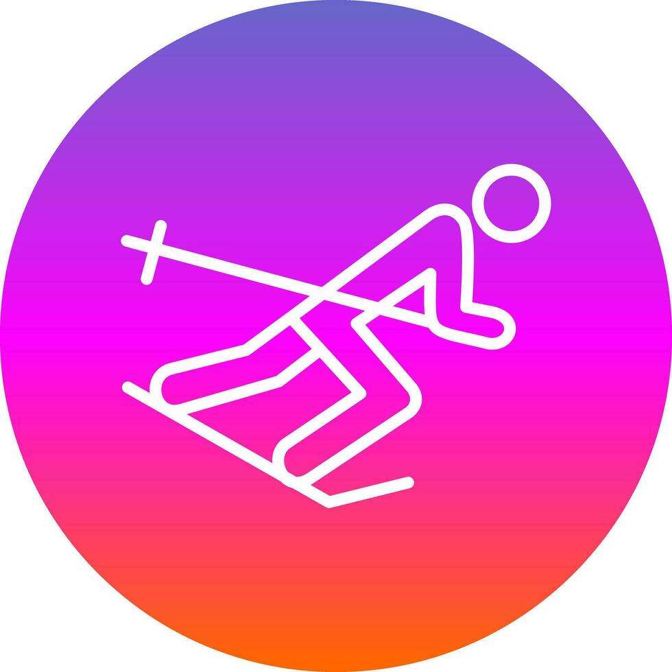 Skier Vector Icon Design