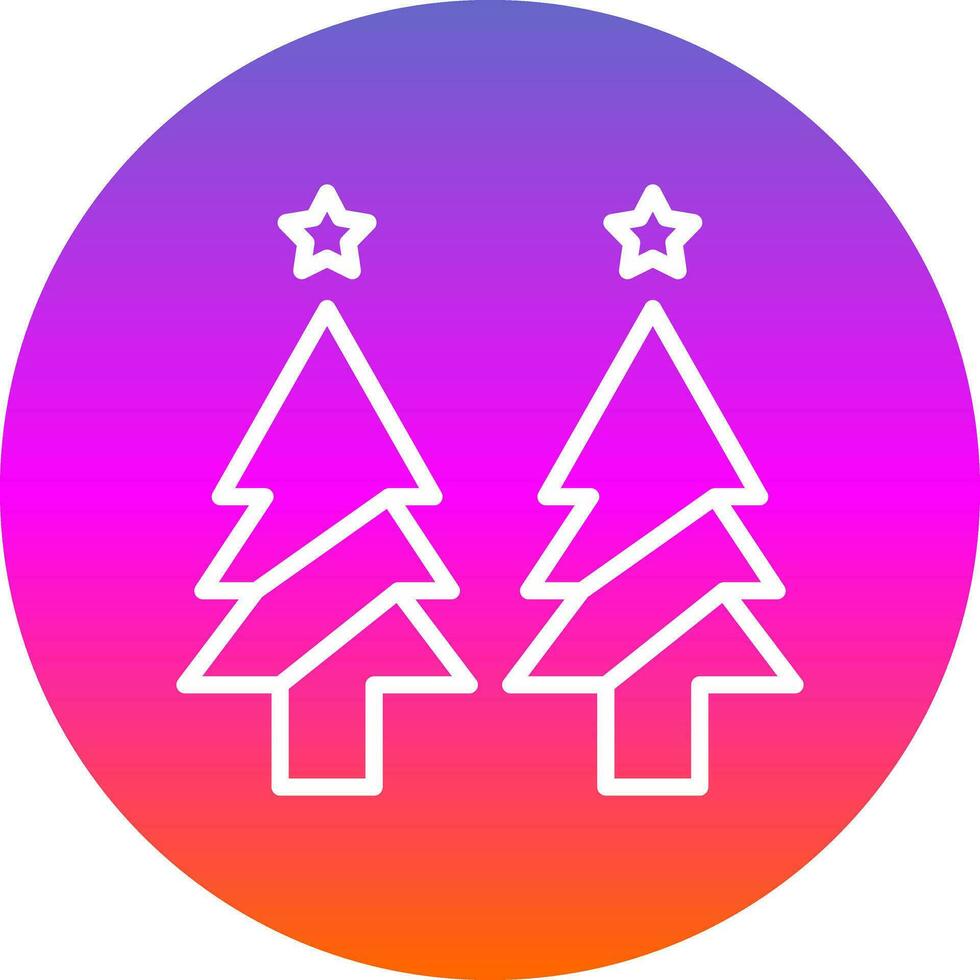 diseño de icono de vector de árbol de navidad