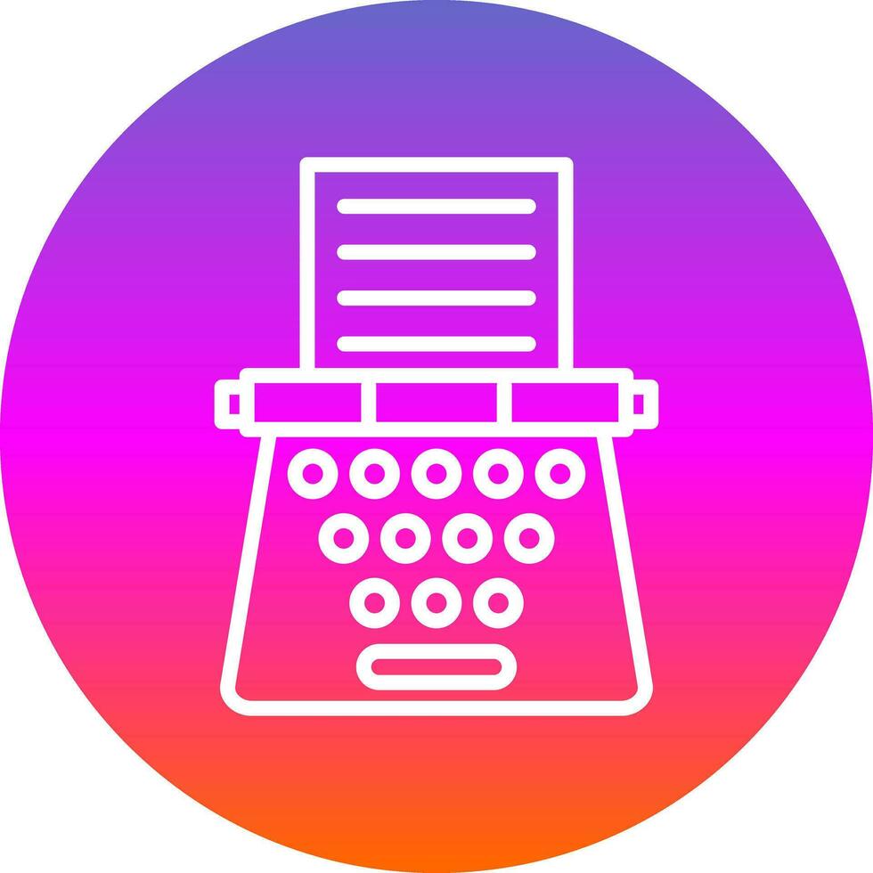 diseño de icono de vector de máquina de escribir