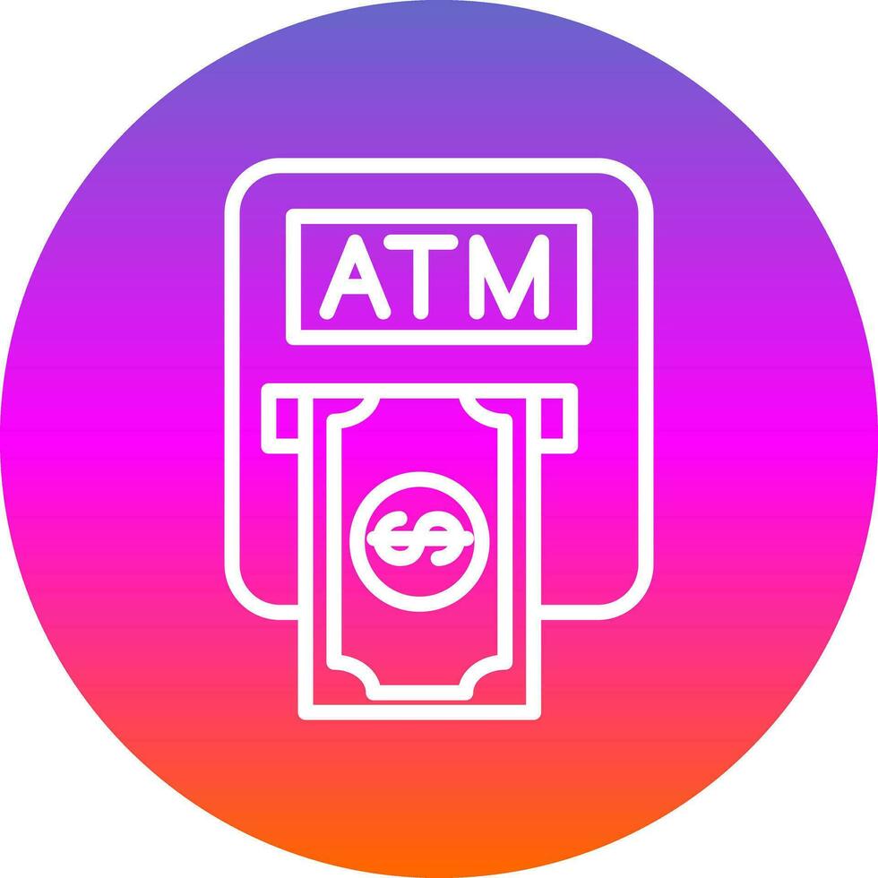 Atm machine Vector Icon Design
