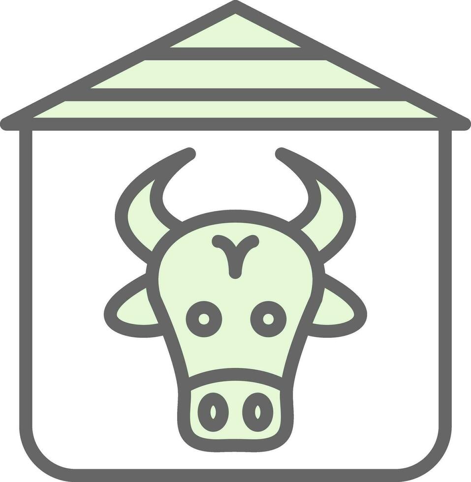 Cowshed Vector Icon Design