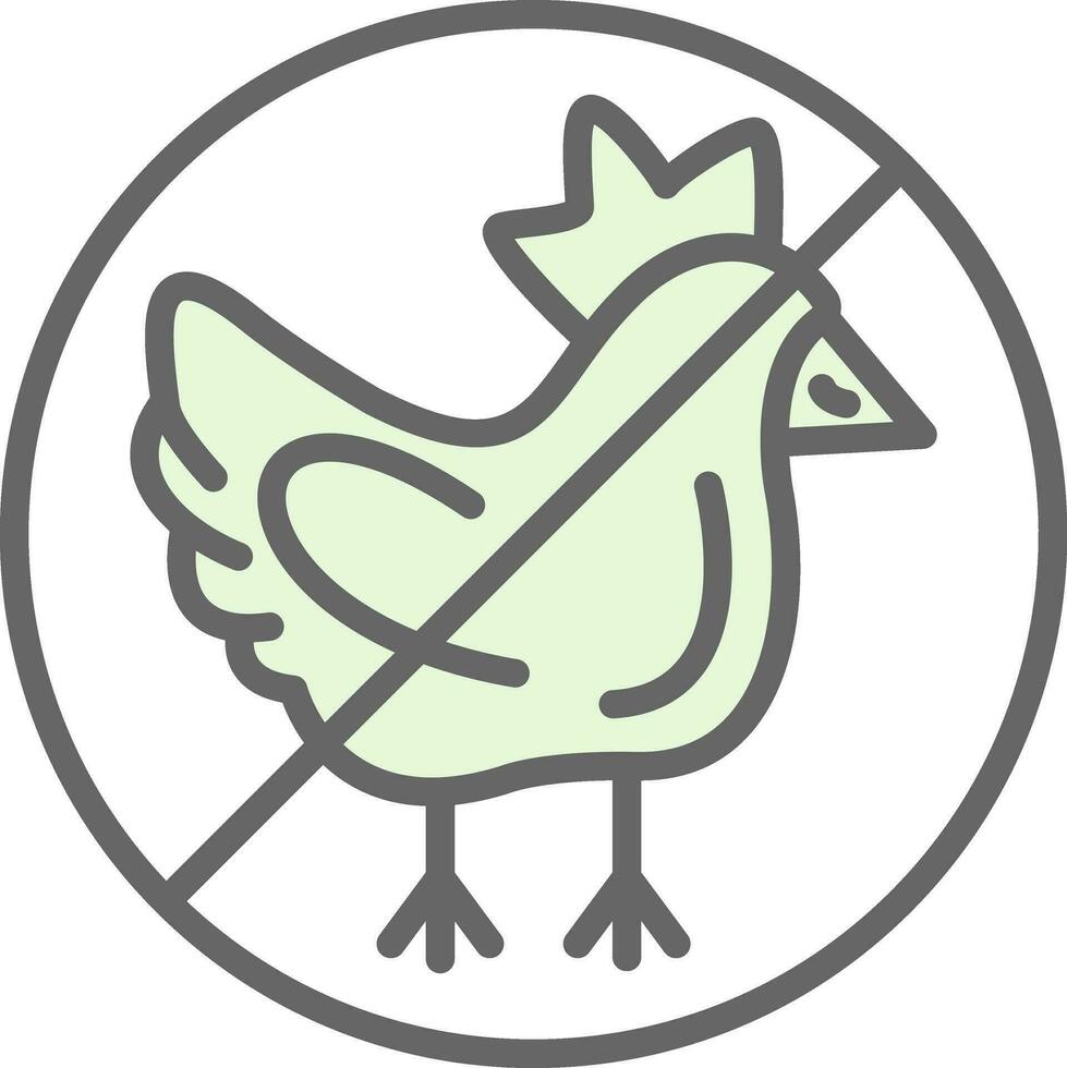 No chicken Vector Icon Design