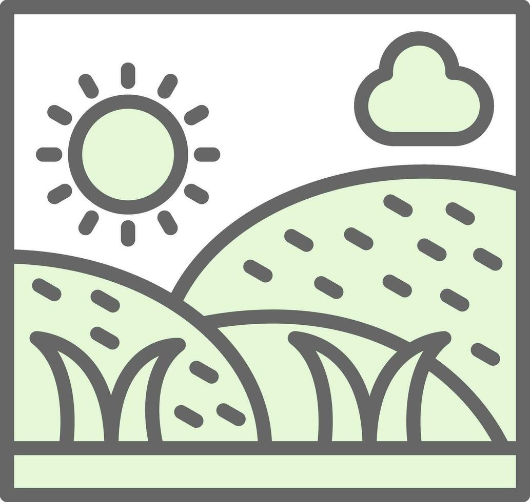 Grassland Vector Icon Design