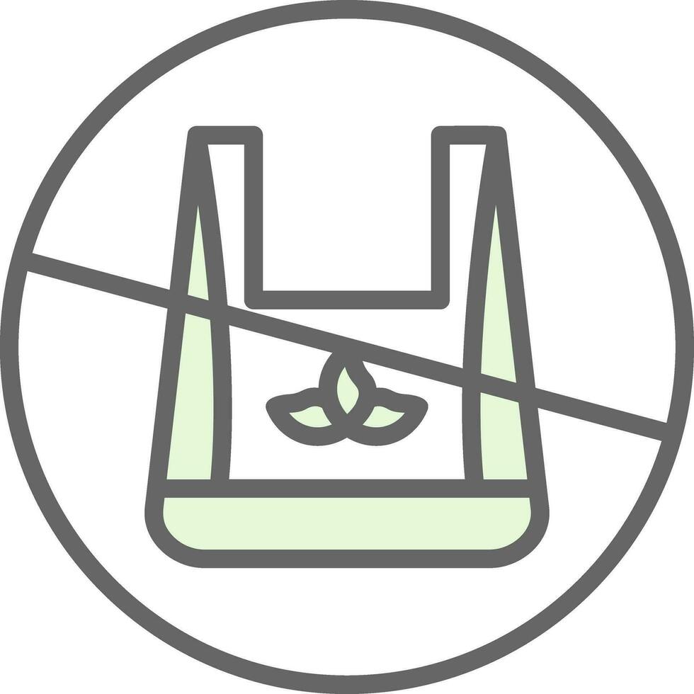 No plastic bags Vector Icon Design