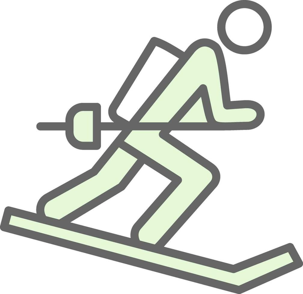 Skiing Vector Icon Design