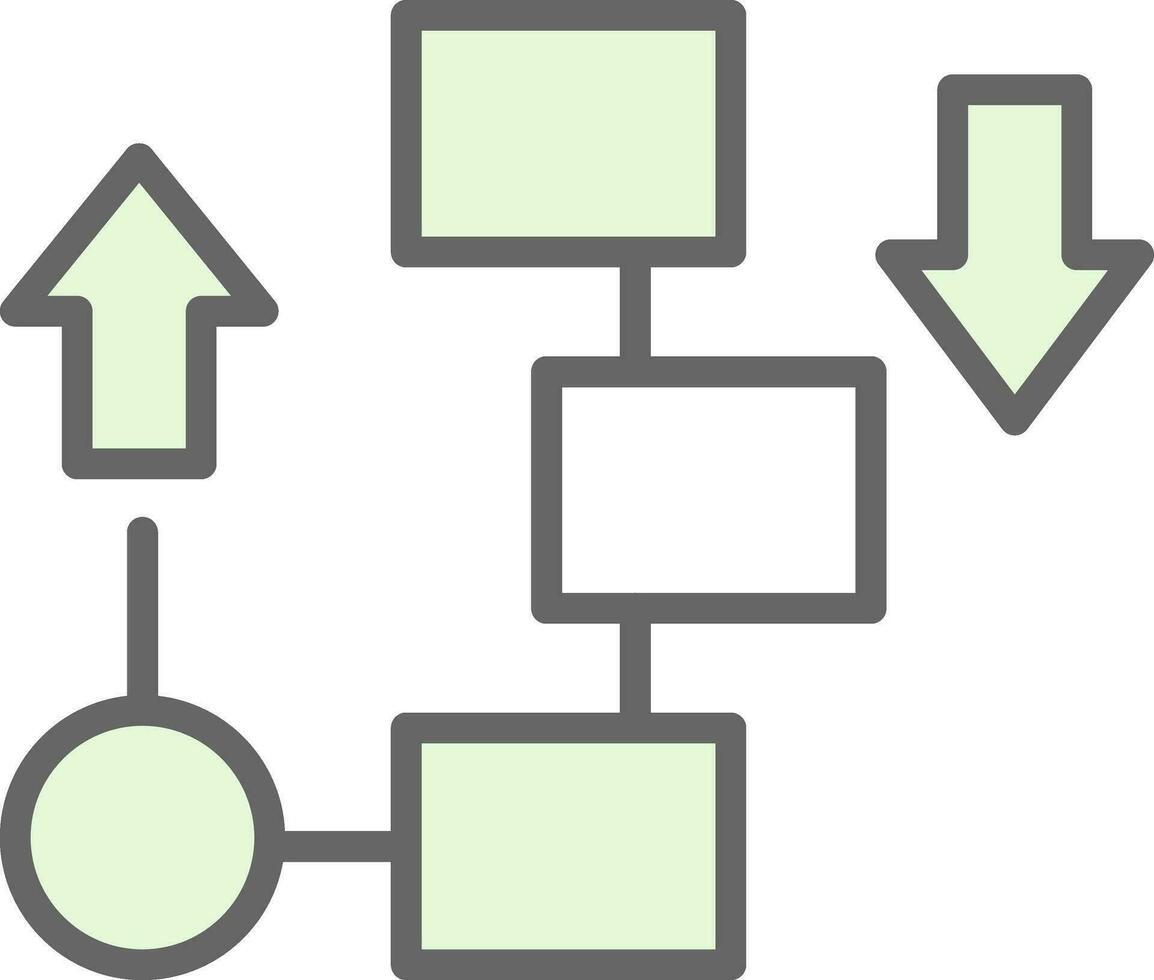 fluir diagrama vector icono diseño