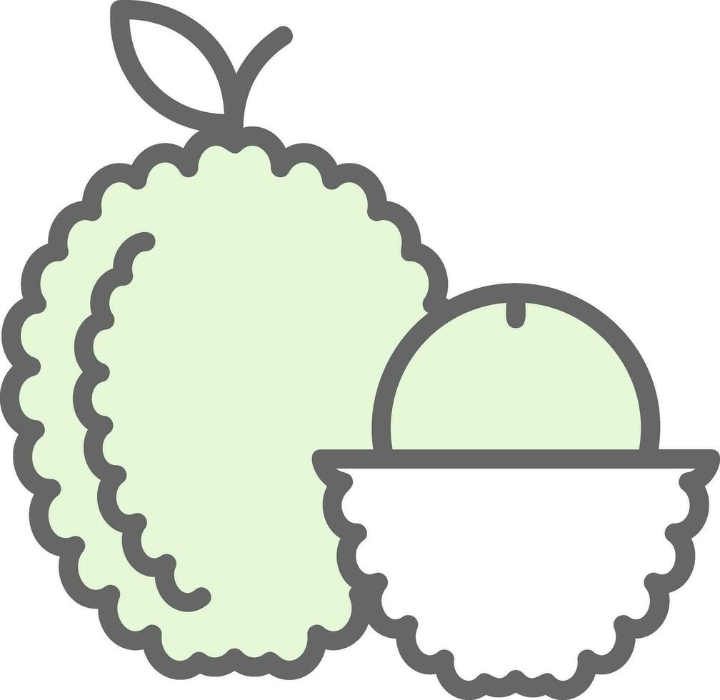 lychee vector icono diseño