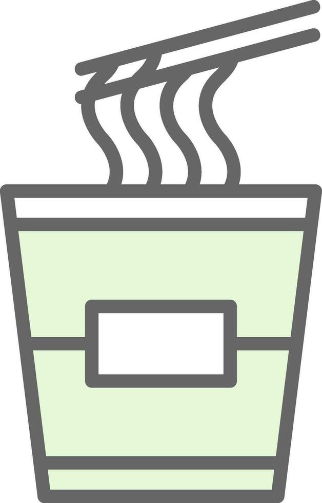 Instant noodles Vector Icon Design