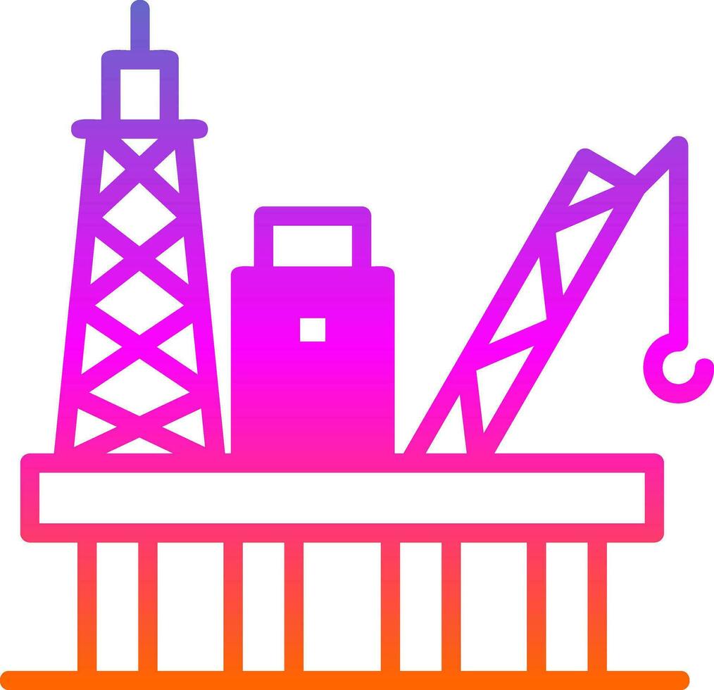 Oil platform Vector Icon Design