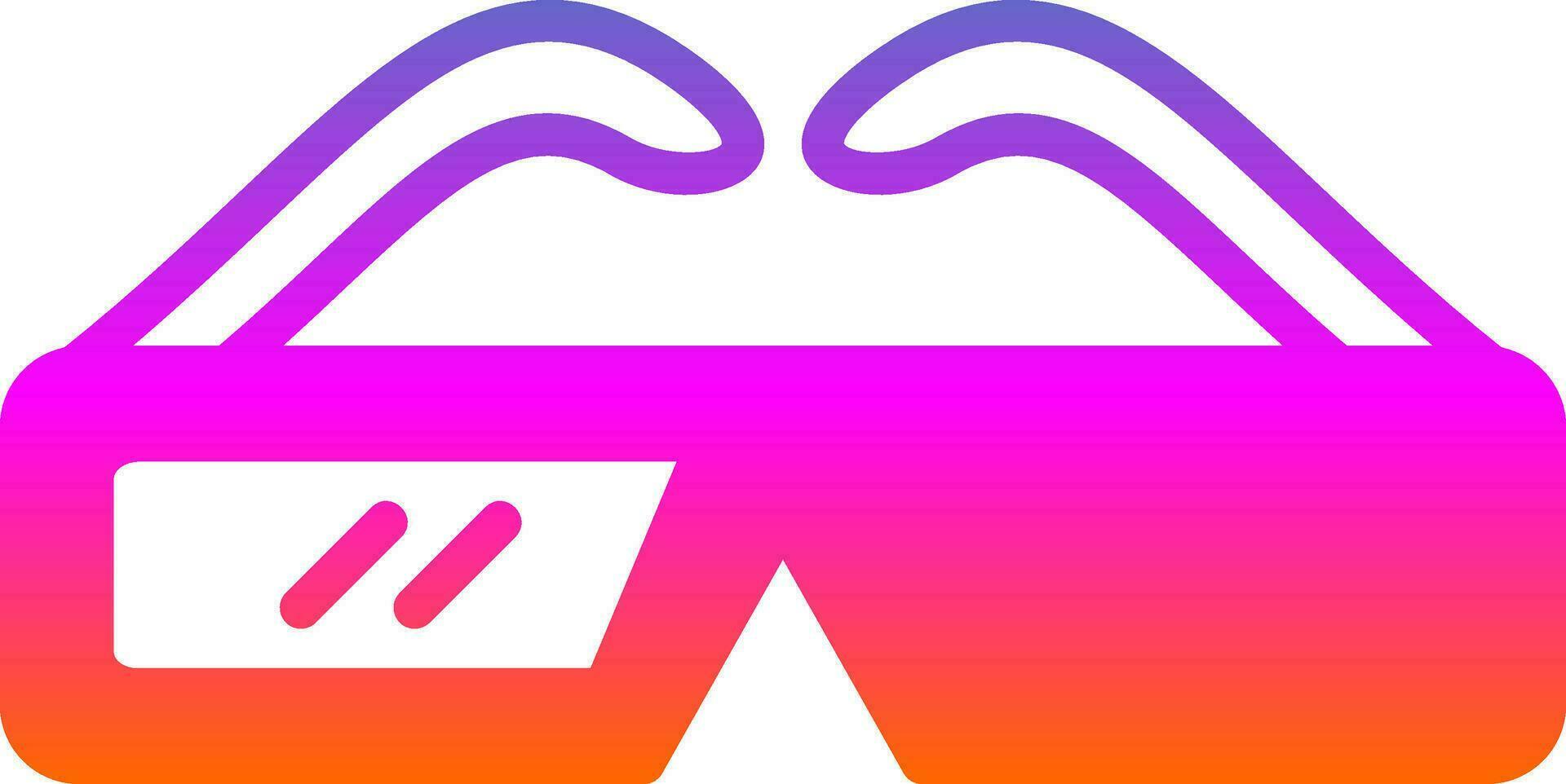 3d glasses Vector Icon Design