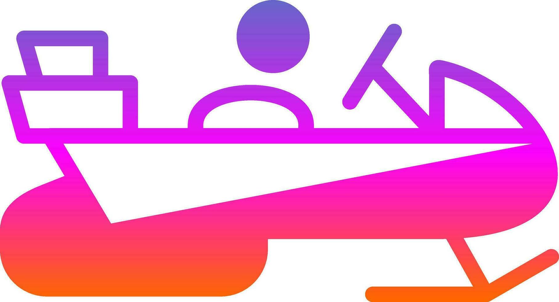Snowmobile Vector Icon Design