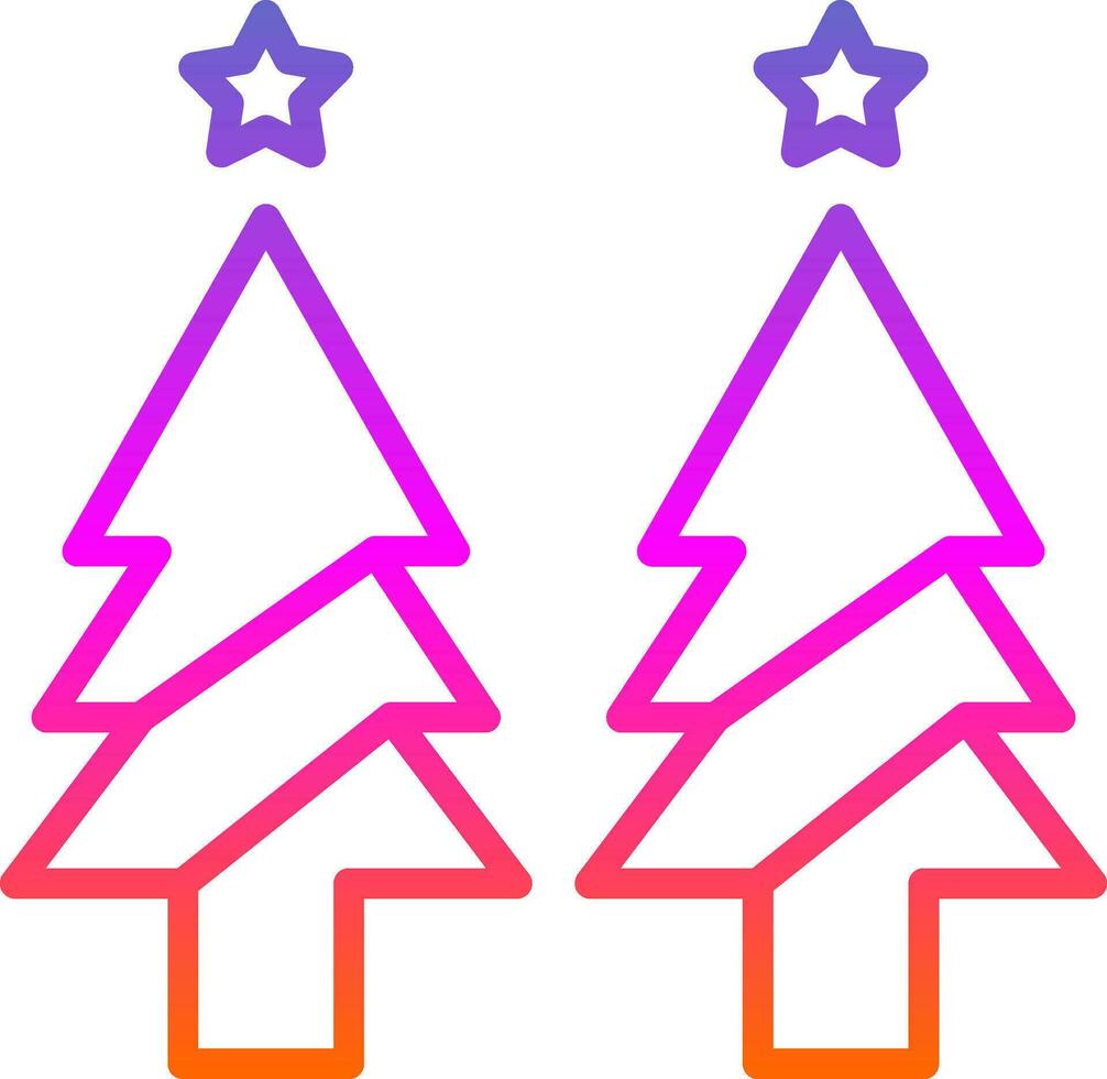 diseño de icono de vector de árbol de navidad