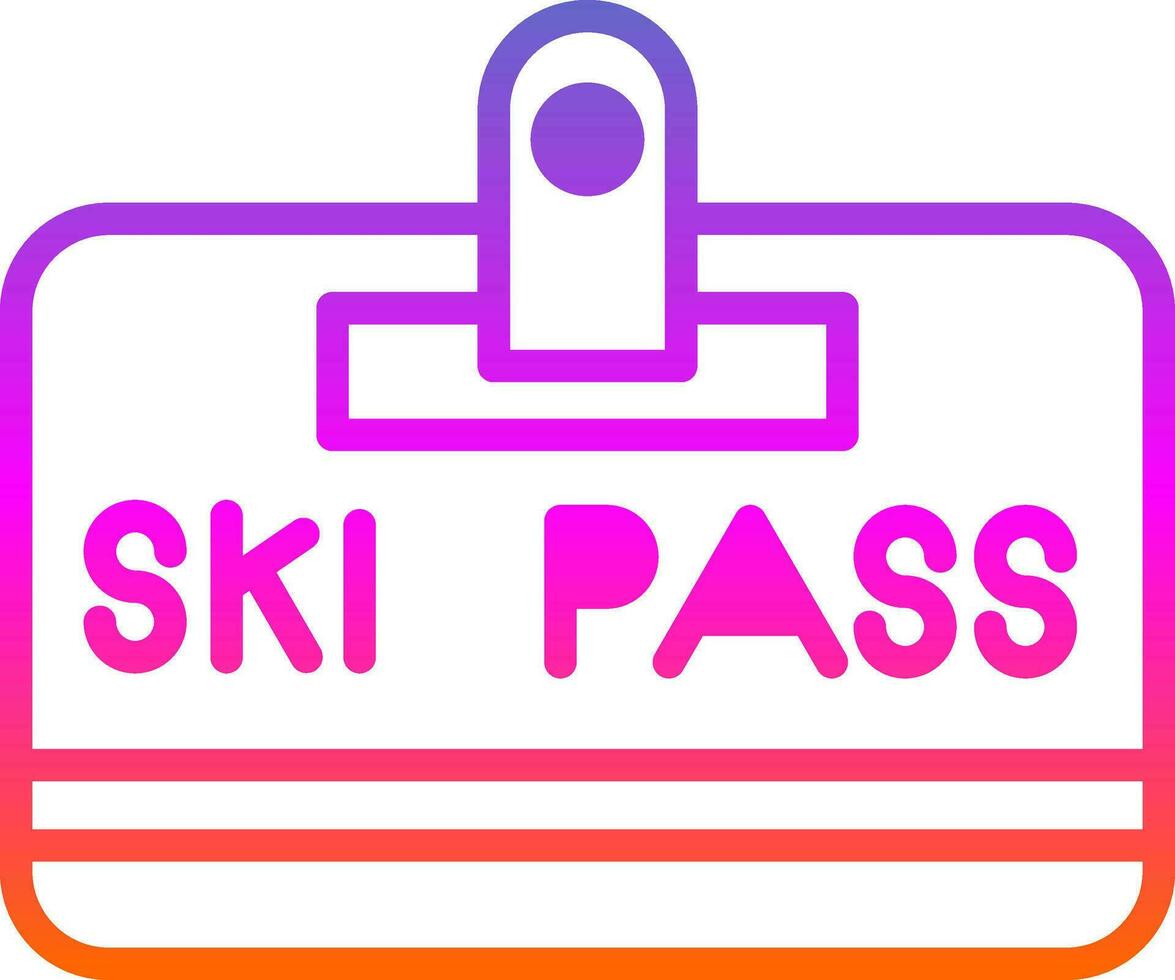 Ski pass Vector Icon Design