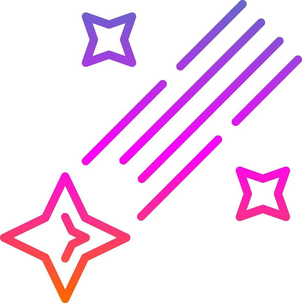 Shooting star Vector Icon Design