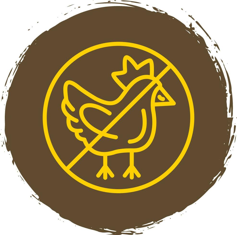 No chicken Vector Icon Design