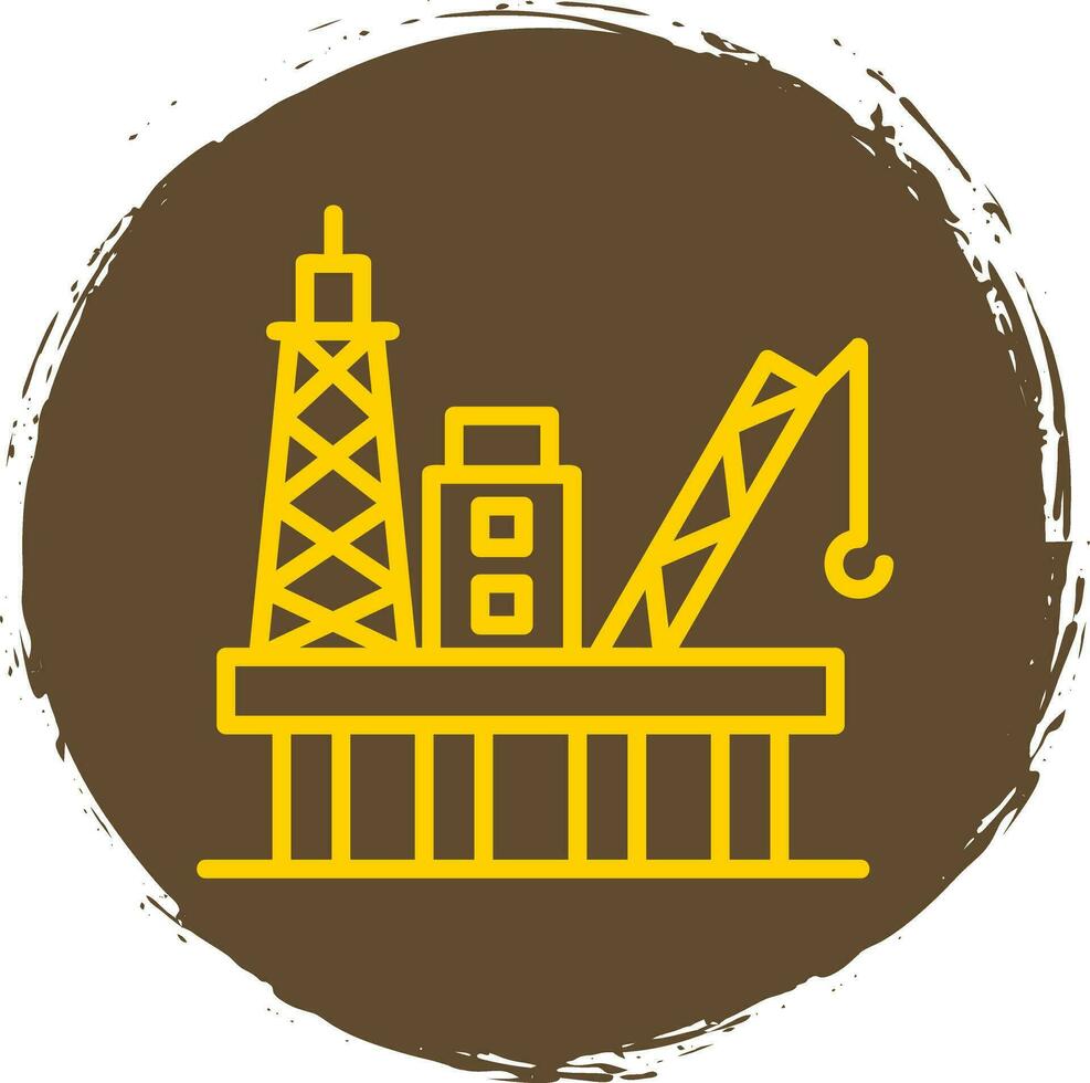 Oil platform Vector Icon Design